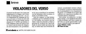 Violadores del verso IES Pedro de Luna PdeE 504 noticia
